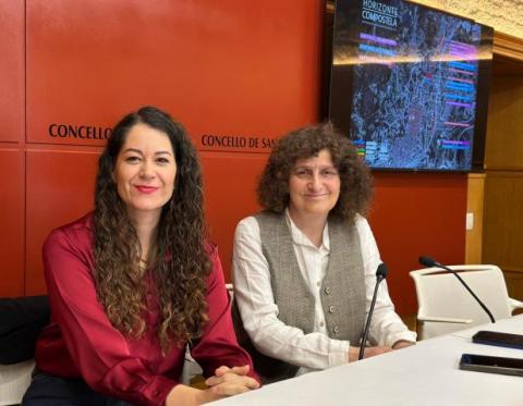 A alcaldesa de Santiago, Goretti Sanmartín estivo acompañada da primeira tenenta de alcaldesa, María Rozas