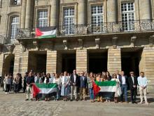 A alcaldesa compostelá reclamou "que remate dunha vez o xenocidio do pobo palestino" 